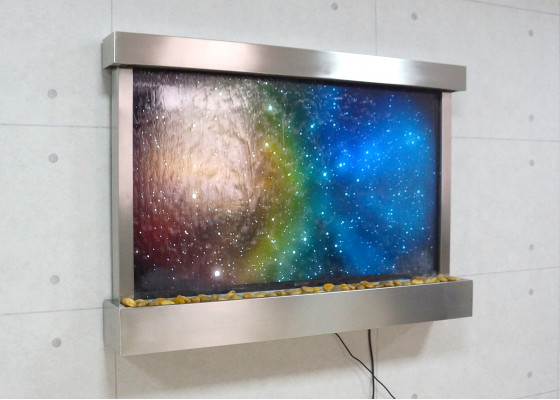 LED water wall designer water columns waterfall picture frame 145x97
