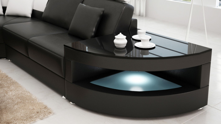 Leather sofa couch living landscape corner sofa corner set design modern new sofa +USB