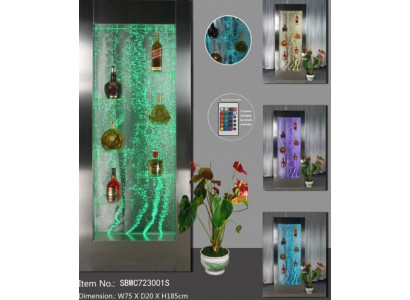 Regal Designer Illuminated LED Water Wall Bar Shelf Column