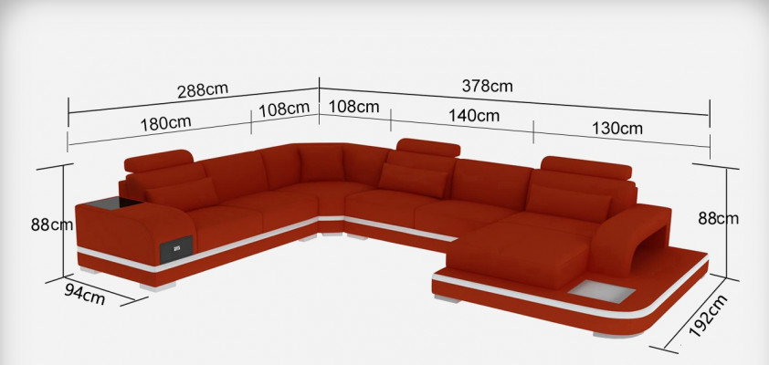 Leather sofa living area corner sofa seating corner seating suite sofa couch + USB + table