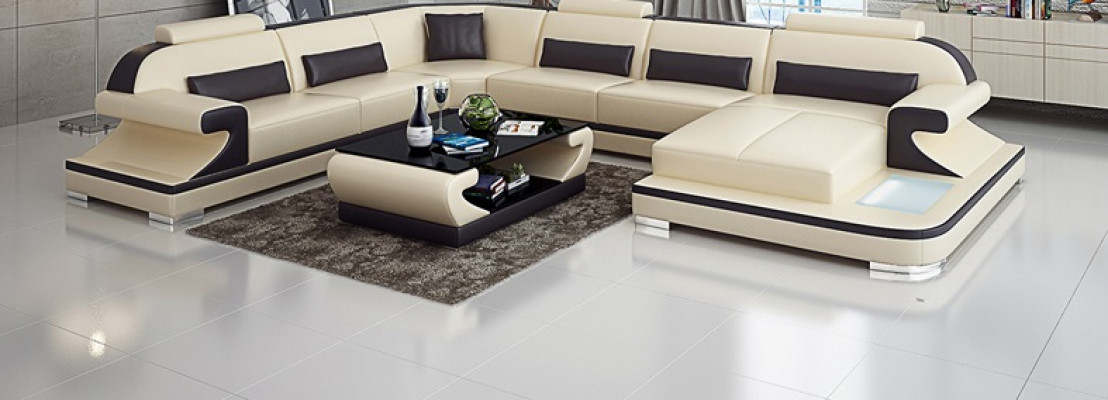 Leather sofa couch living landscape corner sofa corner set design modern sofa with USB