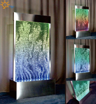 Modern partition wall water walls, water wall column LED partitions