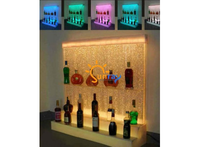 LED display bar water wall column illuminated water walls bar counter display furniture