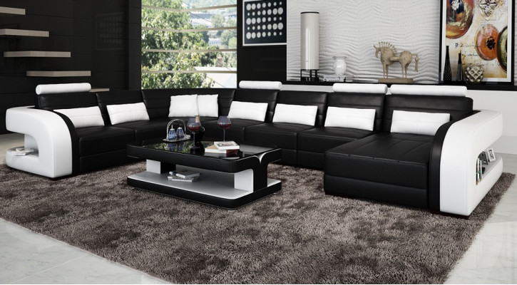 Large living landscape sofa with USB, corner upholstered couch, leather sofa suite couches!!