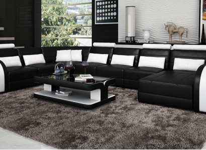 Large living landscape sofa with USB, corner upholstered couch, leather sofa suite couches!!