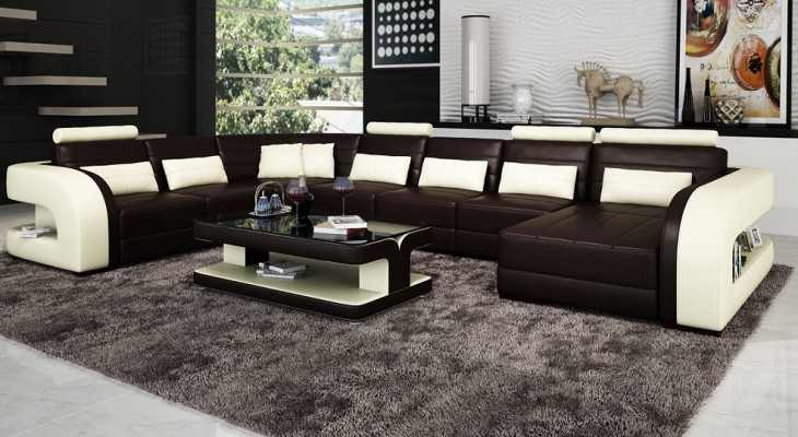 Large living landscape sofa with USB, corner upholstered couch, leather sofa suite couches!!