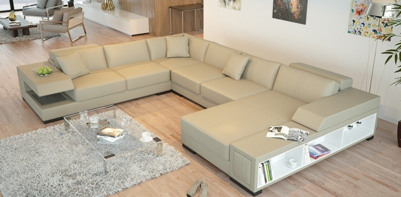 Modern U-shaped corner sofa for contemporary living ambiance
