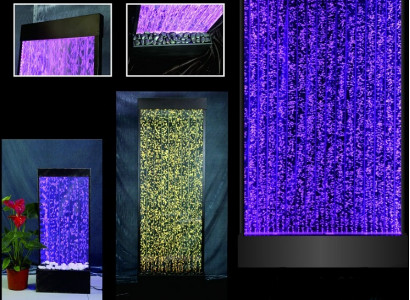 Partition shelf cabinet water wall column walls waterwall LED 120x200