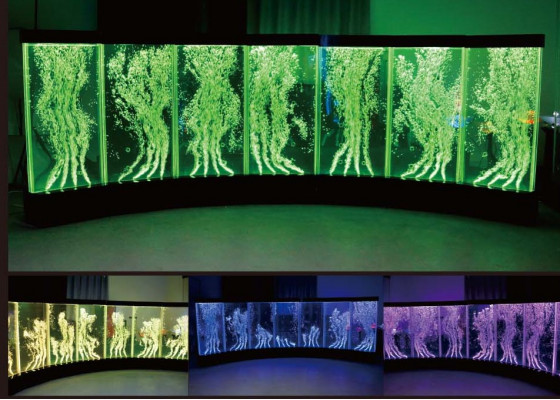 Wall panel water bubbles LED walls designer water wall illuminated