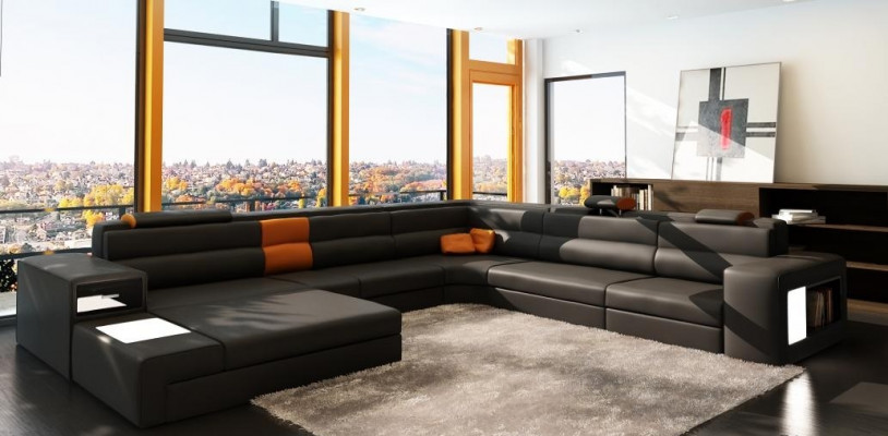Sectional sofa couch upholstery set design fabric leather living landscape