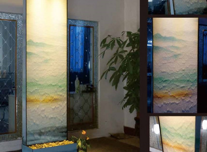 Partition Water Wall Column Walls Waterwall LED 60x210cm Water Walls
