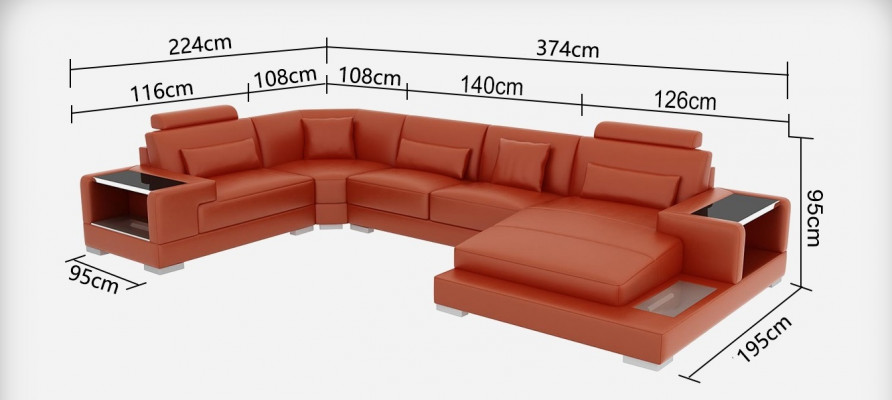 Leather Sofa Couch Upholstery Corner Designer Suite Living Landscape Suites Corner New