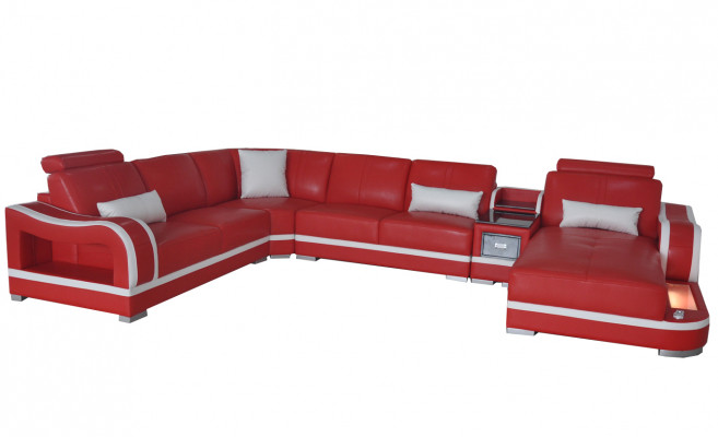 Leather Sofa Couch Living Landscape Set Design Modern Corner Decorative Sofa