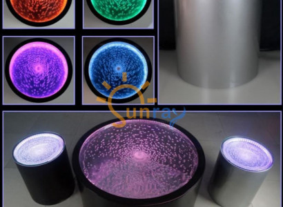 LED round side table water wall bar counter shelf furniture illuminated