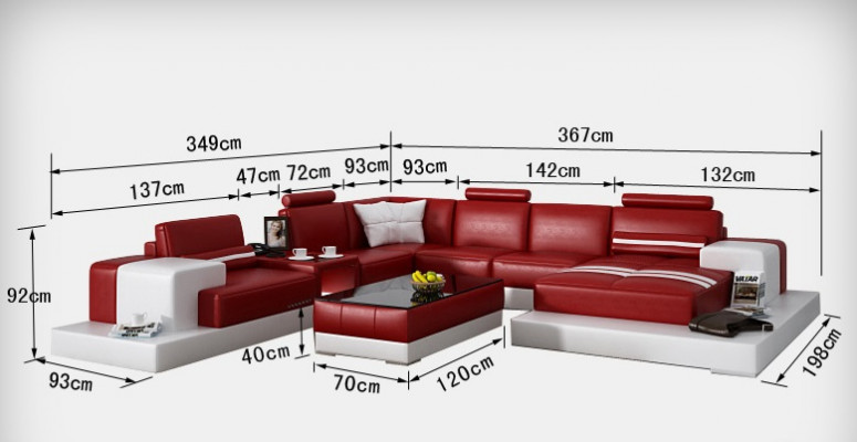 Leather sofa couch living landscape corner sofa corner suite decor design modern