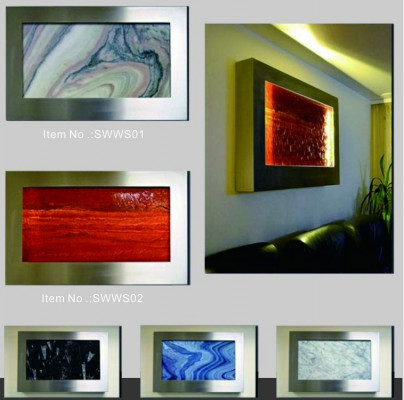 LED Water Wall Designer Water Column Waterfall Picture Frame 90x60