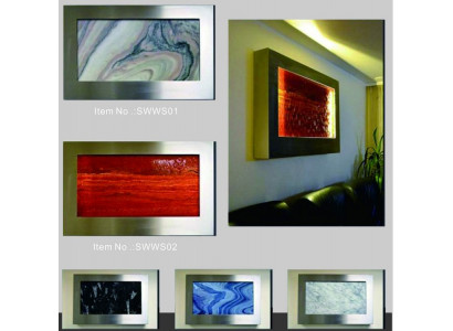 LED Water Wall Designer Water Column Waterfall Picture Frame 90x60