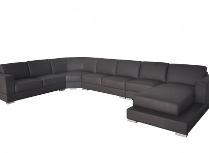 Modern XXL Leather Corner Couch Living Landscape Leather Sofa U-Shape USB Corner Sofa New