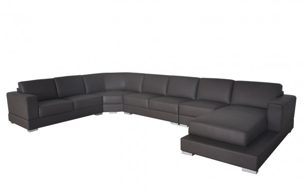 Corner Leather Modern XXL Couch Living Area Leather Sofa Sofa U-Shape A1127