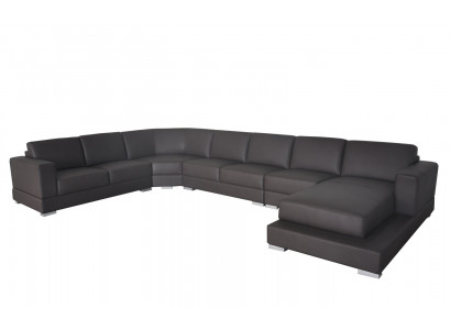 Corner Leather Modern XXL Couch Living Area Leather Sofa Sofa U-Shape A1127