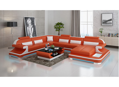 Leather sofa couch living area corner sofa corner set design modern sofa G8021
