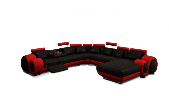Leather sofa couch living landscape corner sofa corner set design modern sofa with USB