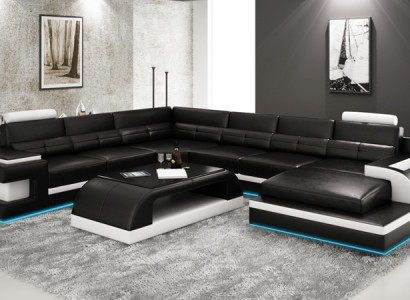 Modern corner sofa couch upholstery corner suite living landscape sofa corner set + USB