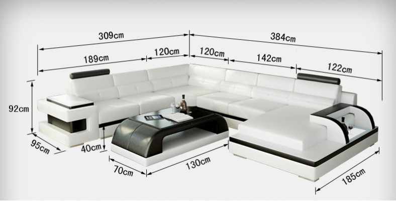 Modern corner sofa couch upholstery corner suite living landscape sofa corner set + USB