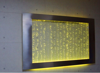 LED water wall design, water columns waterfall picture wall aquarium
