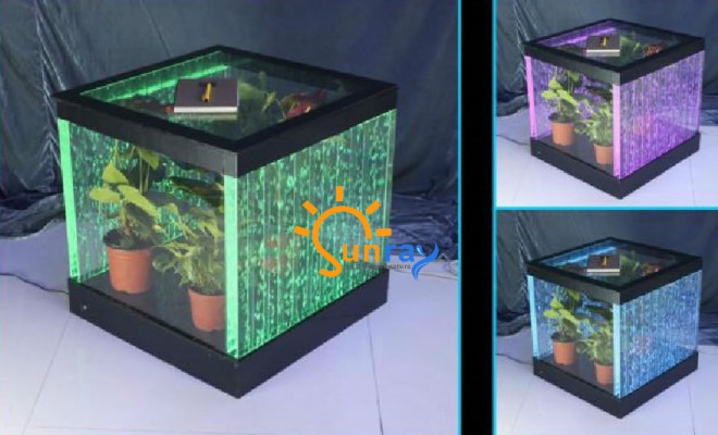 Design table coffee table water column pillar sofa tables LED lit