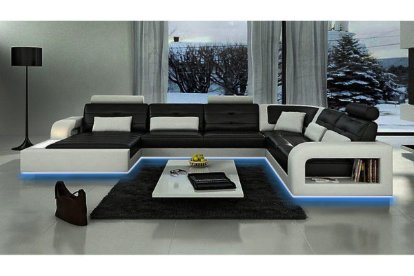 Leather sofa with USB leather couch sleeper sofa sofa set living area sectional sofa