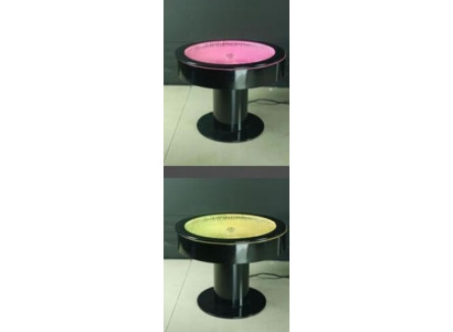 Round table bar, round tables, LED water feature, illuminated LED furniture