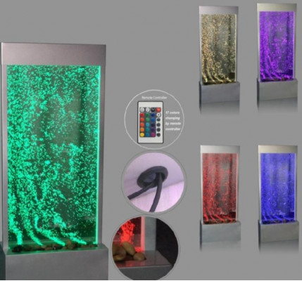 Partition wall designer stainless steel water columns column walls LED wall