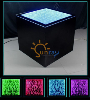 LED square side table coffee table living room furniture water column