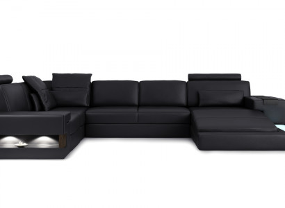Textile fabric sofa couch upholstered living landscape design sofas corner sofa USB LED