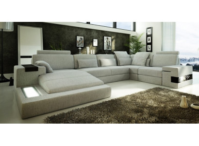 Design sofa corner sofa + USB couch set upholstery seating corner sofas living landscape