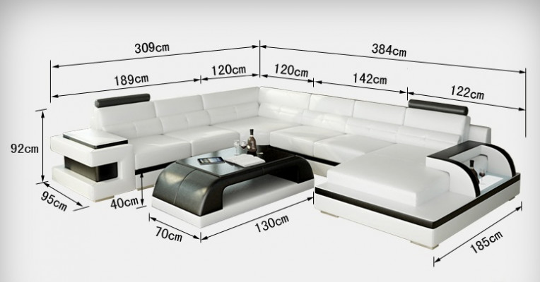 Leather sofa couch living landscape corner sofa corner suite design modern sofa L6017