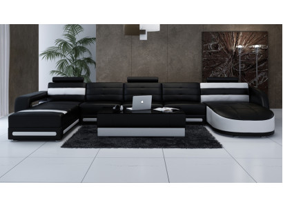 Corner sofa with an ergonomic backrest and comfortable armrests.