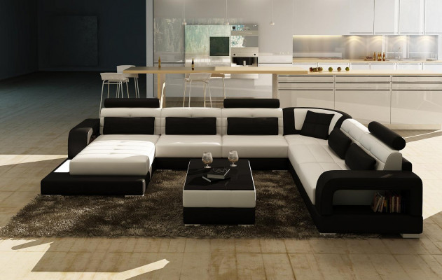 Comfort and style with our modern XXL U-shaped sofa for the living room.