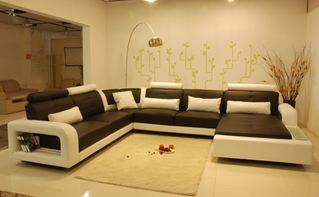 Corner sofa upholstered couch sofa living landscape seating corner suite leather textile H2209