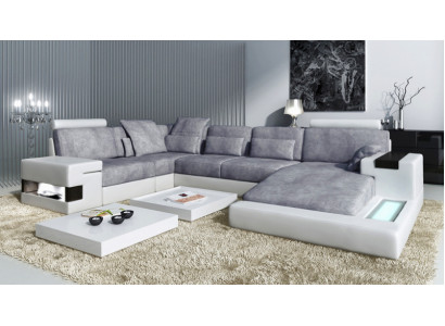 Leather U-Shape Living Landscape Upholstered Corner Couch Leather Sofa Corner Sofa Corner Couch
