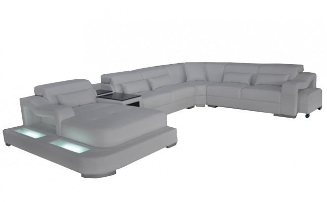 Leather couch cushion seat design modern corner suite sofa living area U shape