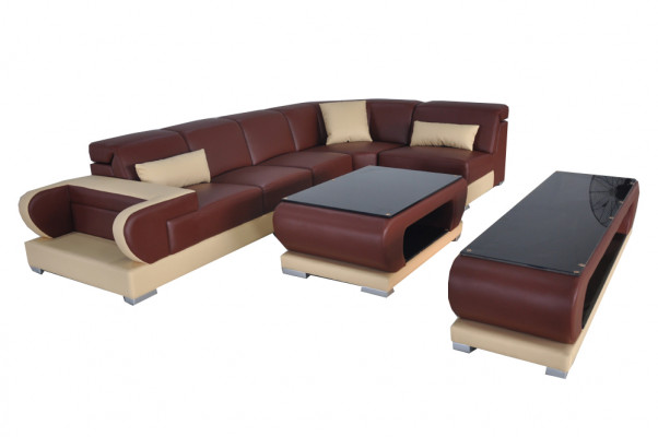 Sofa Couch Upholstered Seat Corner Modern Couches Living Area Suite 3-piece set