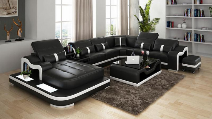 XXL living landscape corner sofa upholstered corner suite corner couch sofa upholstery seat corner