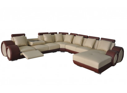 Corner sofa leather sectional corner landscape upholstery decor design living