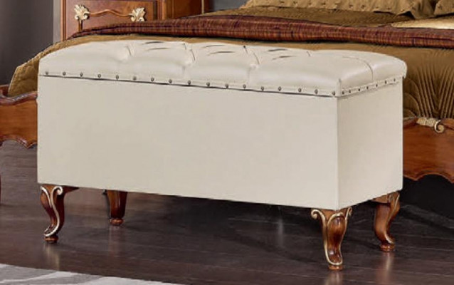 Bedroom complete set: bed, 2x nightstands, dresser, mirror, armchair 6-piece Italy