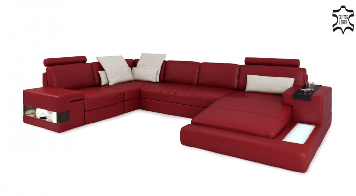 Elegant designer U-shaped corner sofa - Experience exclusive living comfort