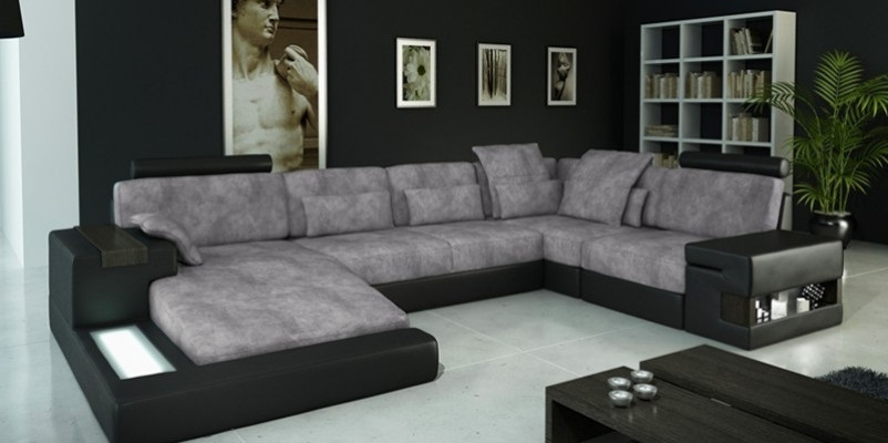 Design leather sofa couch upholstery living landscape XXL big corner sofa corner Bellini