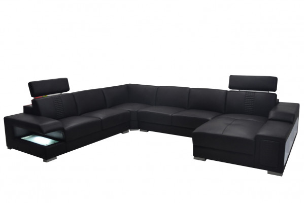 Living ambience with a U-shaped designer corner sofa