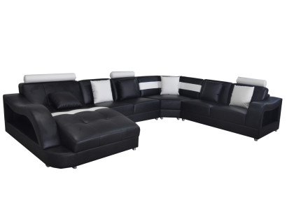 Leather Sofa Couch Living Landscape Corner Set Design Modern Sofas U-Shape Couches